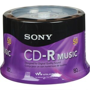 Sony CD-R Music Recordable Compact Disc (Spindle Pack of 50)